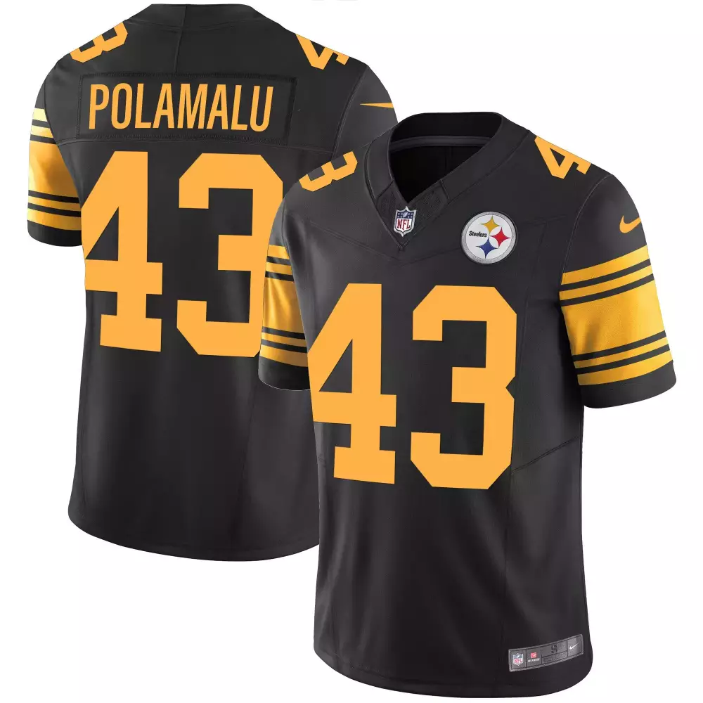 troy polamalu youth pittsburgh steelers 2022 salute to service limited olive all stitched