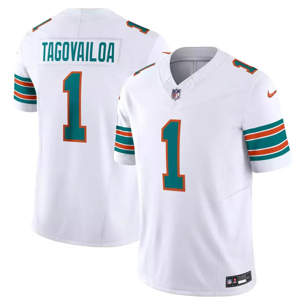 Tua Tagovailoa Alternate Men's Throwback Vapor Jersey | Miami Dolphins Stitched Fan Gear | For Men, Women & Youth
