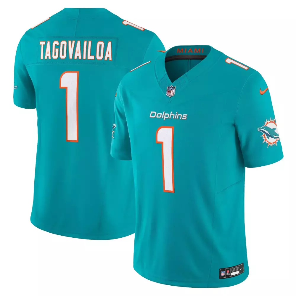 Tua Tagovailoa Aqua Men's Vapor Limited Jersey | Miami Dolphins Stitched Fan Gear | For Men, Women & Youth