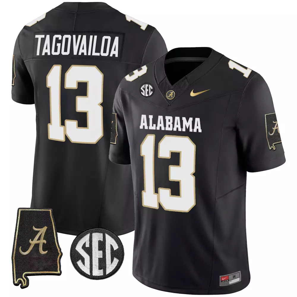 tua tagovailoa black mens alabama crimson tide vapor limited jersey v2 alabama map all stitched
