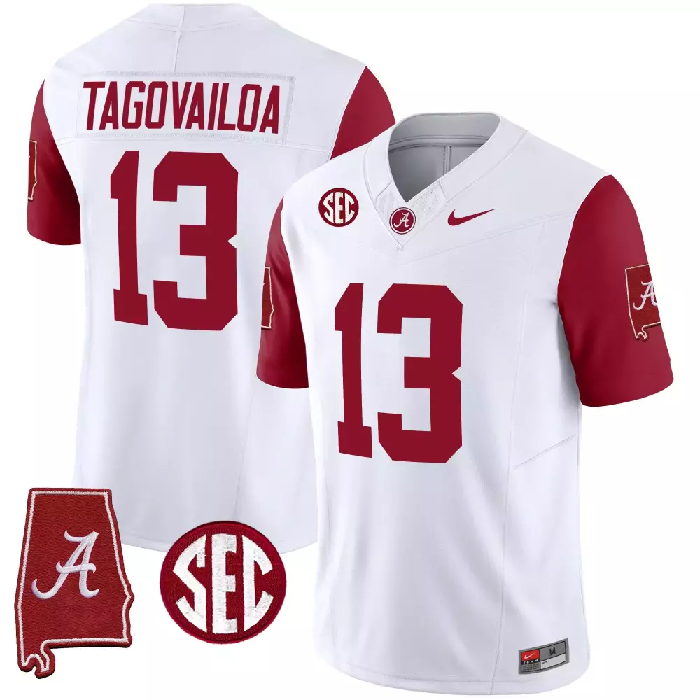 tua tagovailoa crimson sleeves mens alabama crimson tide vapor limited jersey alabama map all stitched