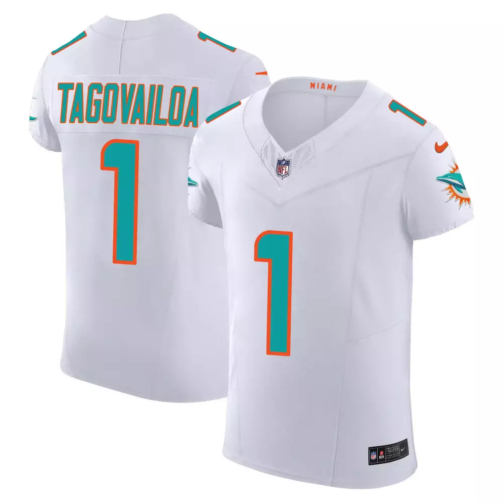 Tua Tagovailoa Miami Dolphins Throwback Vapor Jersey | Stitched White | Fan Gear for Women, Men & Youth