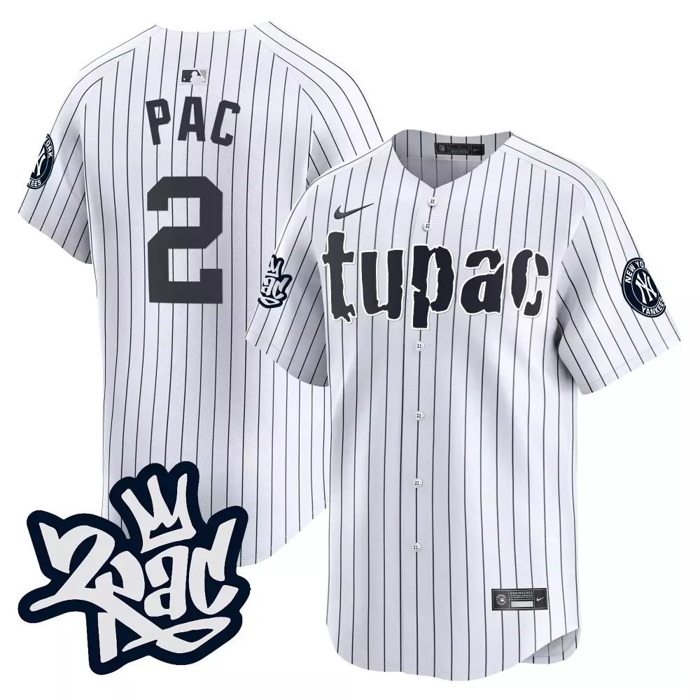 tupac shakur white mens new york yankees tupac shakur vapor premier limited jersey all stitched