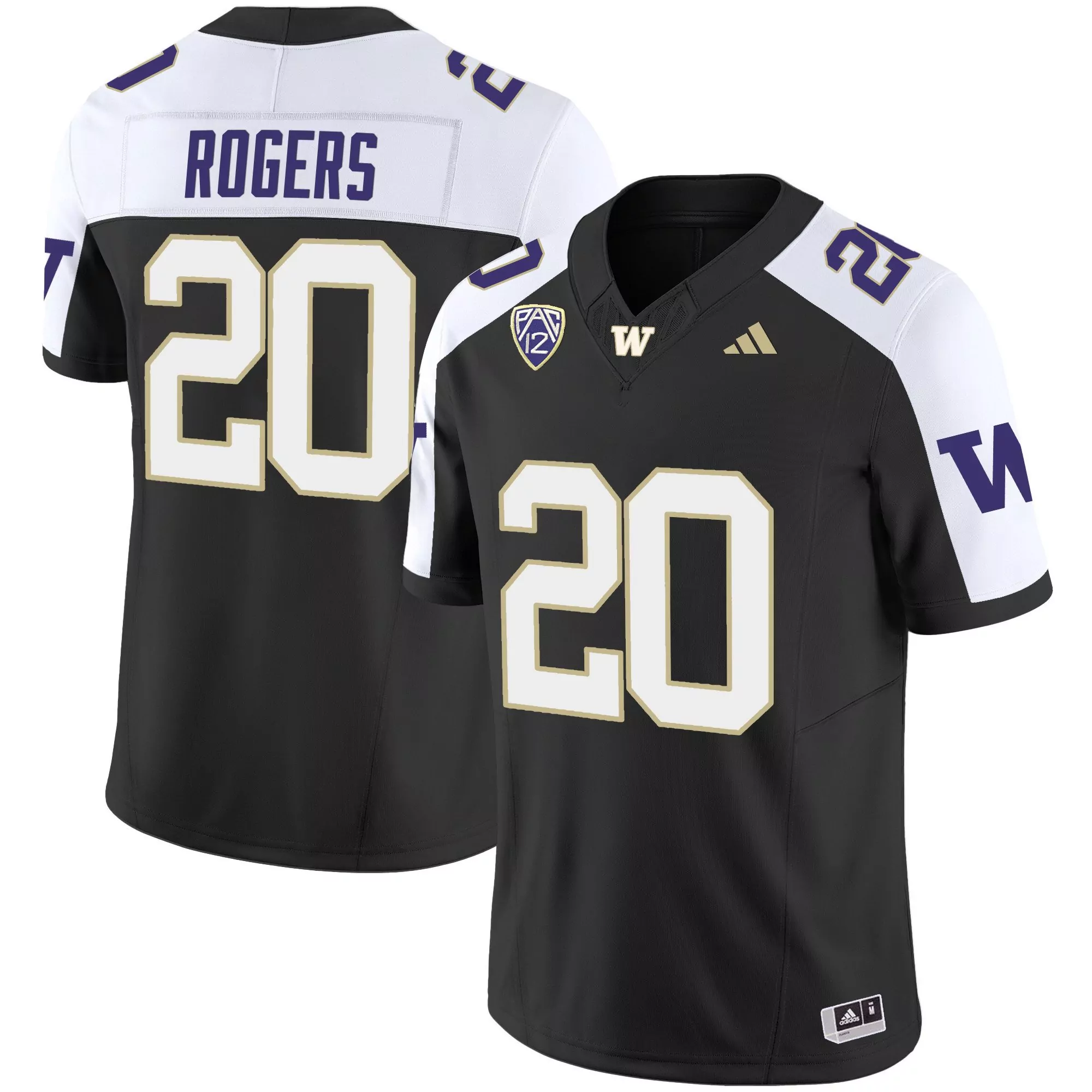 tybo rogers black alternate mens washington huskies 2024 vapor limited jersey v3 all stitched