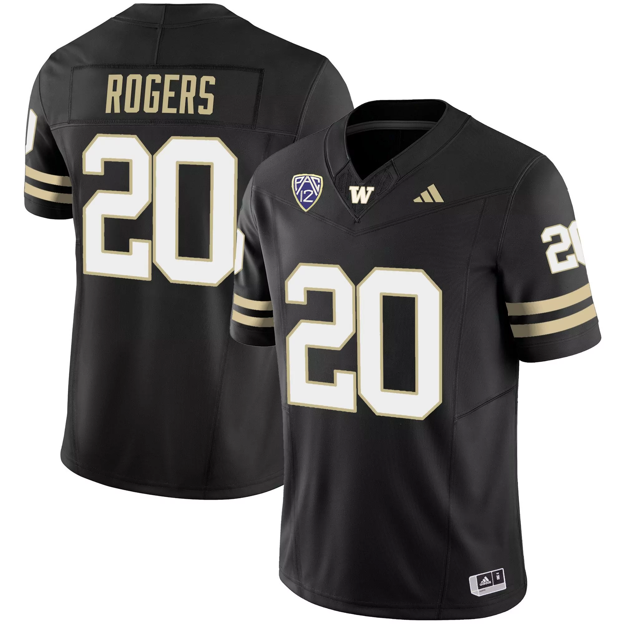 tybo rogers black mens washington huskies 2024 vapor limited jersey v3 all stitched