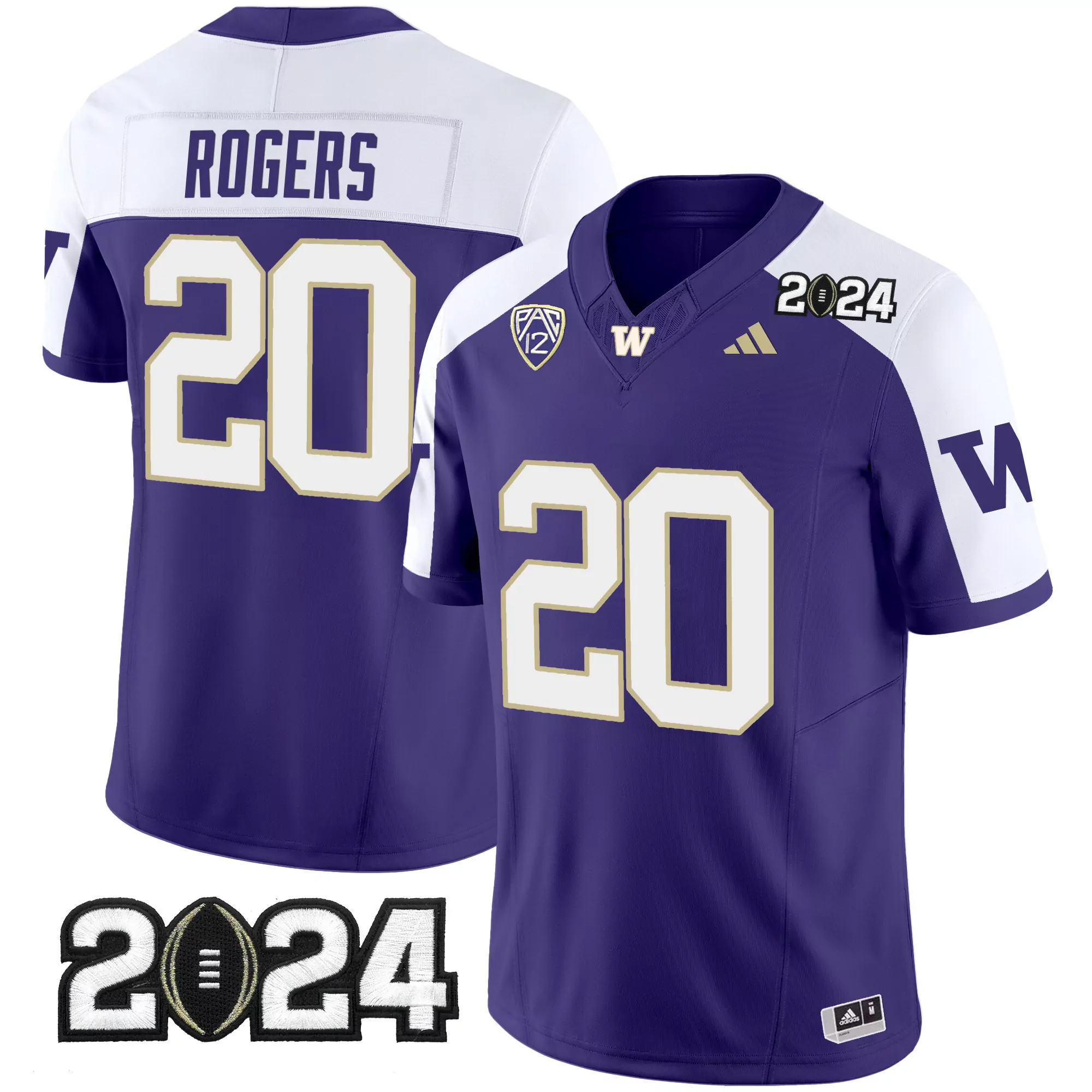 tybo rogers purple alternate mens washington huskies 2024 vapor limited jersey v3 all stitched