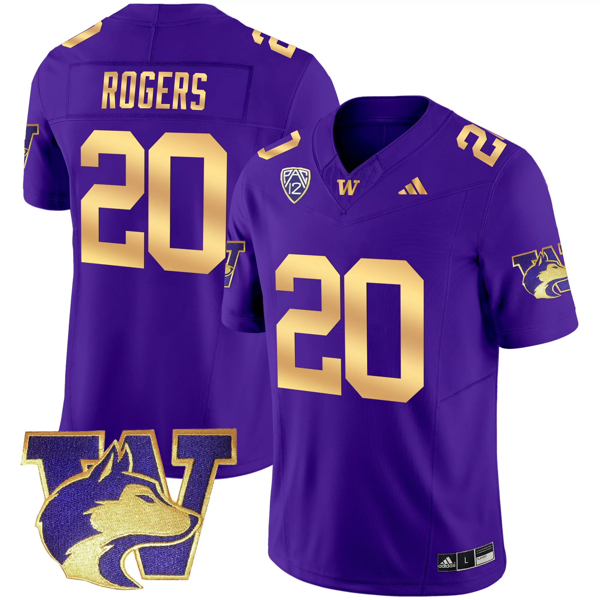 tybo rogers purple alternate mens washington huskies 2024 vapor limited jersey v3 all stitched