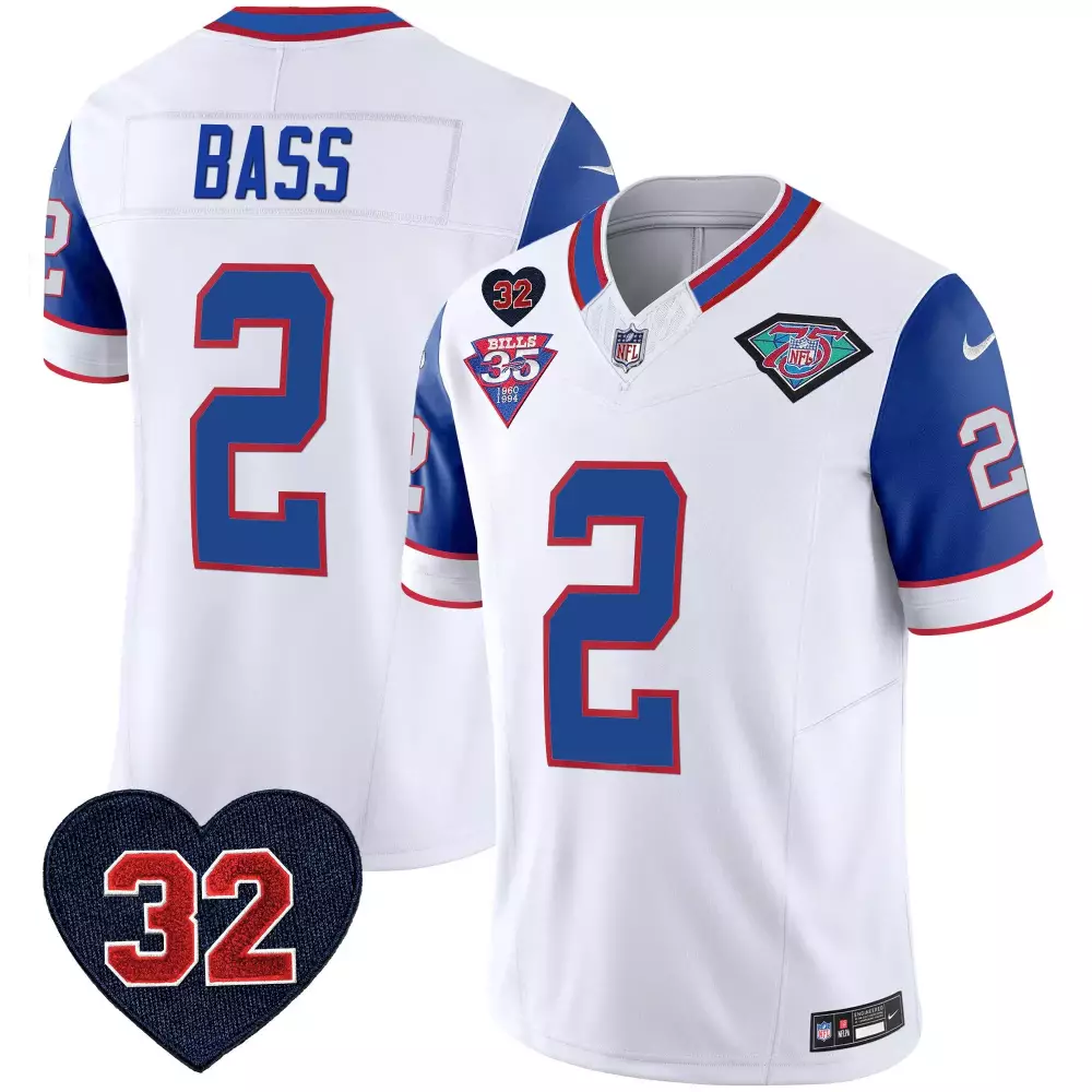 Tyler Bass Buffalo Bills 1994 Throwback Vapor Jersey | Royal | Women's Stitched Fan Gear | For Men, Women & Youth