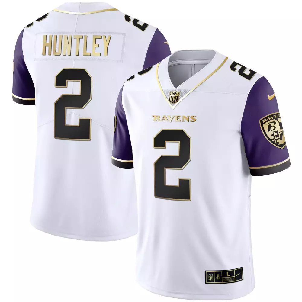Tyler Huntley Color Sleeve Men's Baltimore Ravens Gold Vapor Jersey | All Stitched Fan Gear for Game Day | For Men, Women & Youth