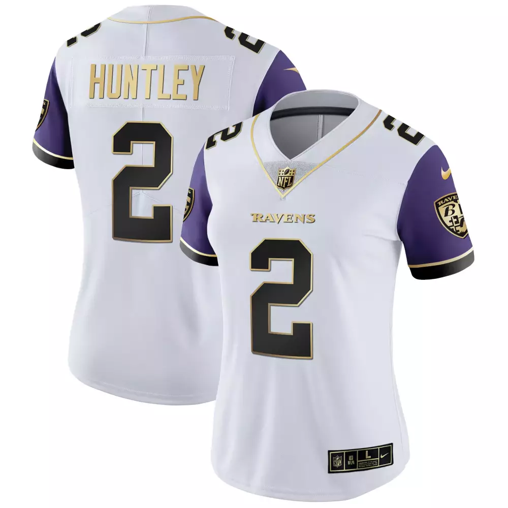 tyler huntley color sleeve womens baltimore ravens gold vapor jersey all stitched