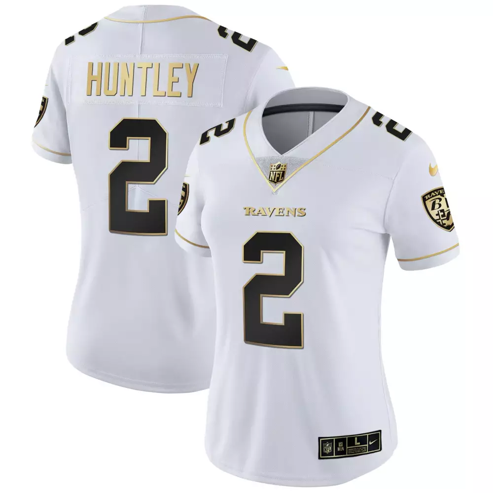 tyler huntley white gold womens baltimore ravens gold vapor jersey all stitched