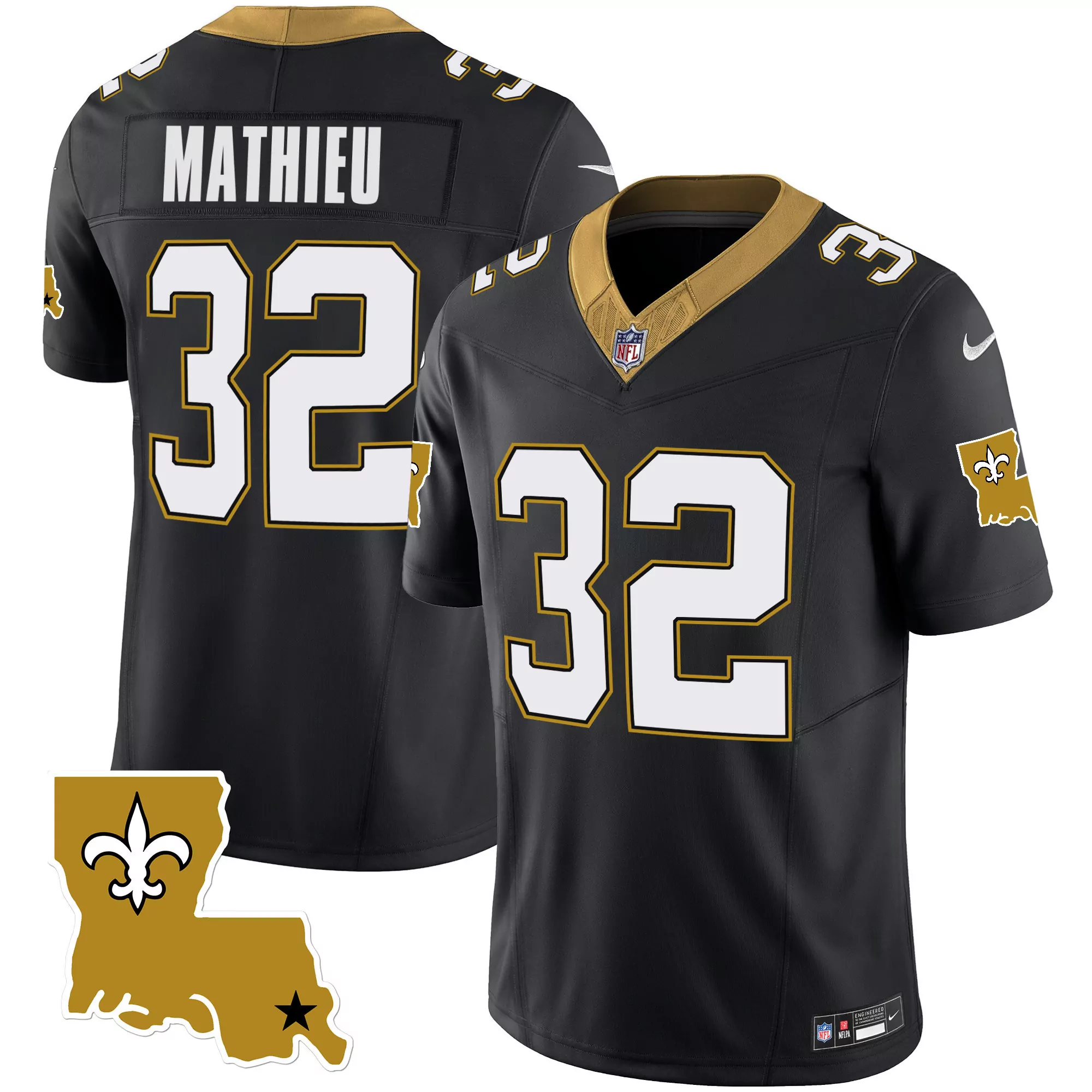 tyrann mathieu black mens new orleans saints 1987 legacy arch smoke jersey all stitched