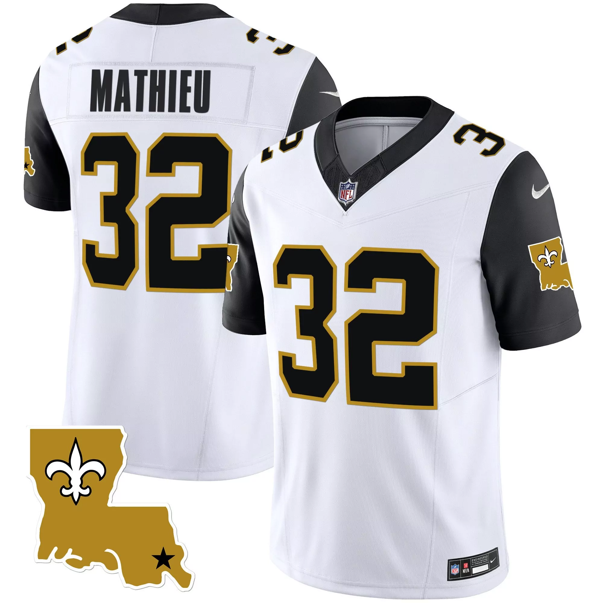tyrann mathieu black mens new orleans saints mardi gras vapor limited jersey all stitched
