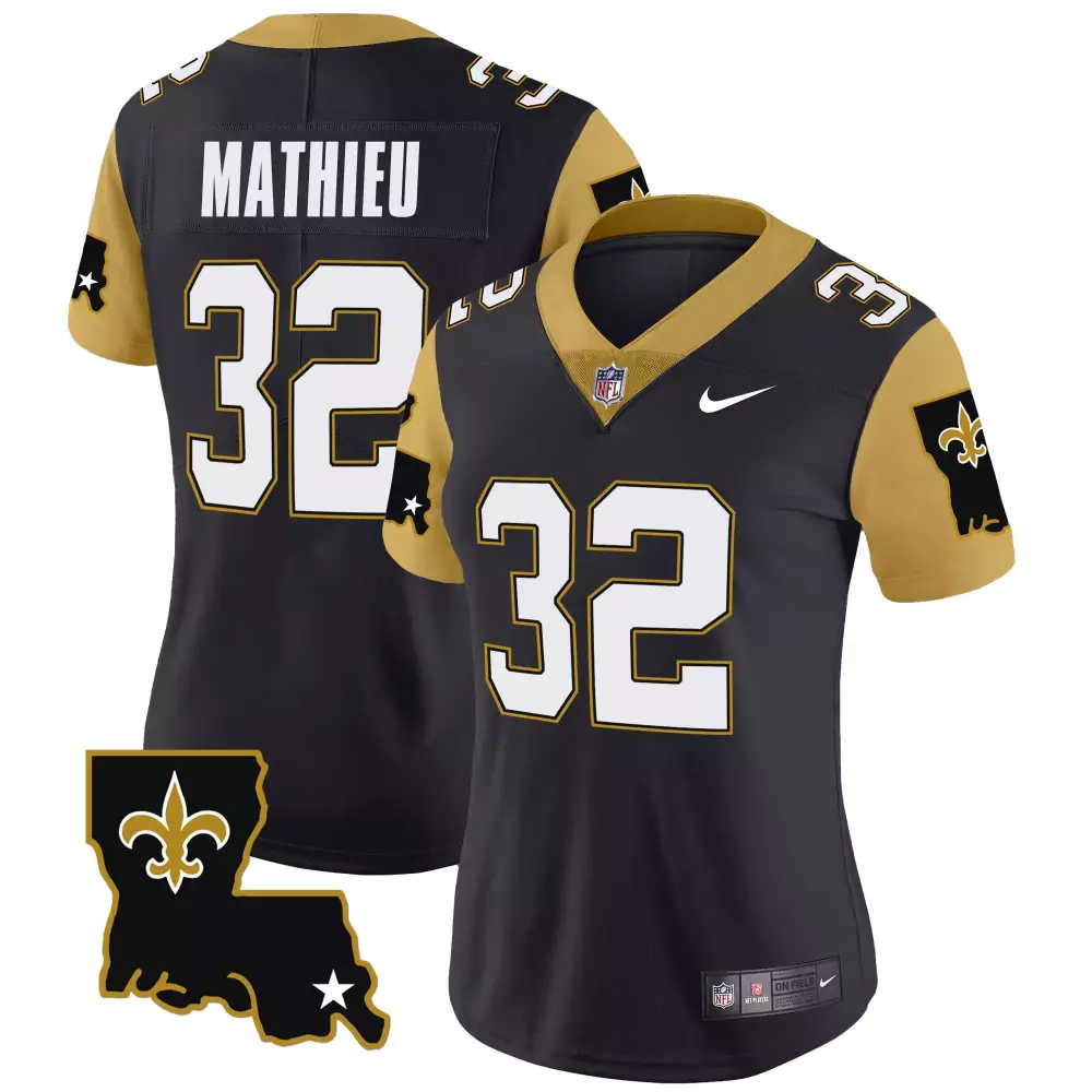 tyrann mathieu black sleeves mens new orleans saints vapor limited jersey new orleans patch all stitched