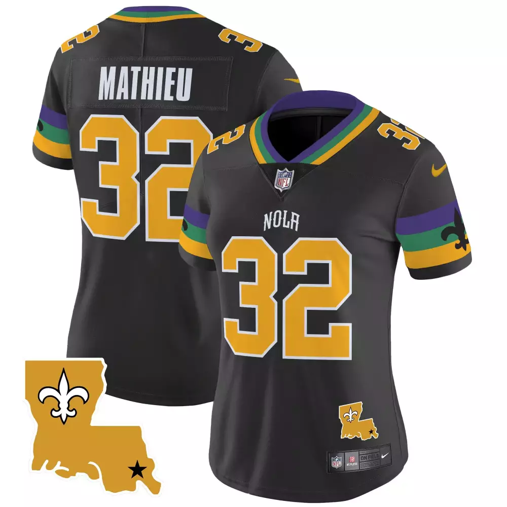 tyrann mathieu black sleeves mens new orleans saints vapor limited jersey new orleans patch all stitched