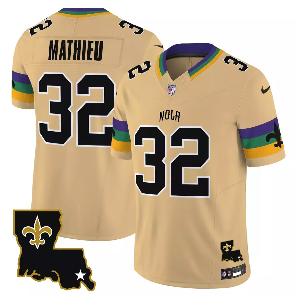 tyrann mathieu gold mens new orleans saints 1987 legacy vapor limited jersey v2 all stitched