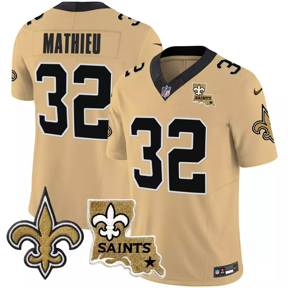 tyrann mathieu gold mens new orleans saints 1987 legacy vapor limited jersey v2 all stitched