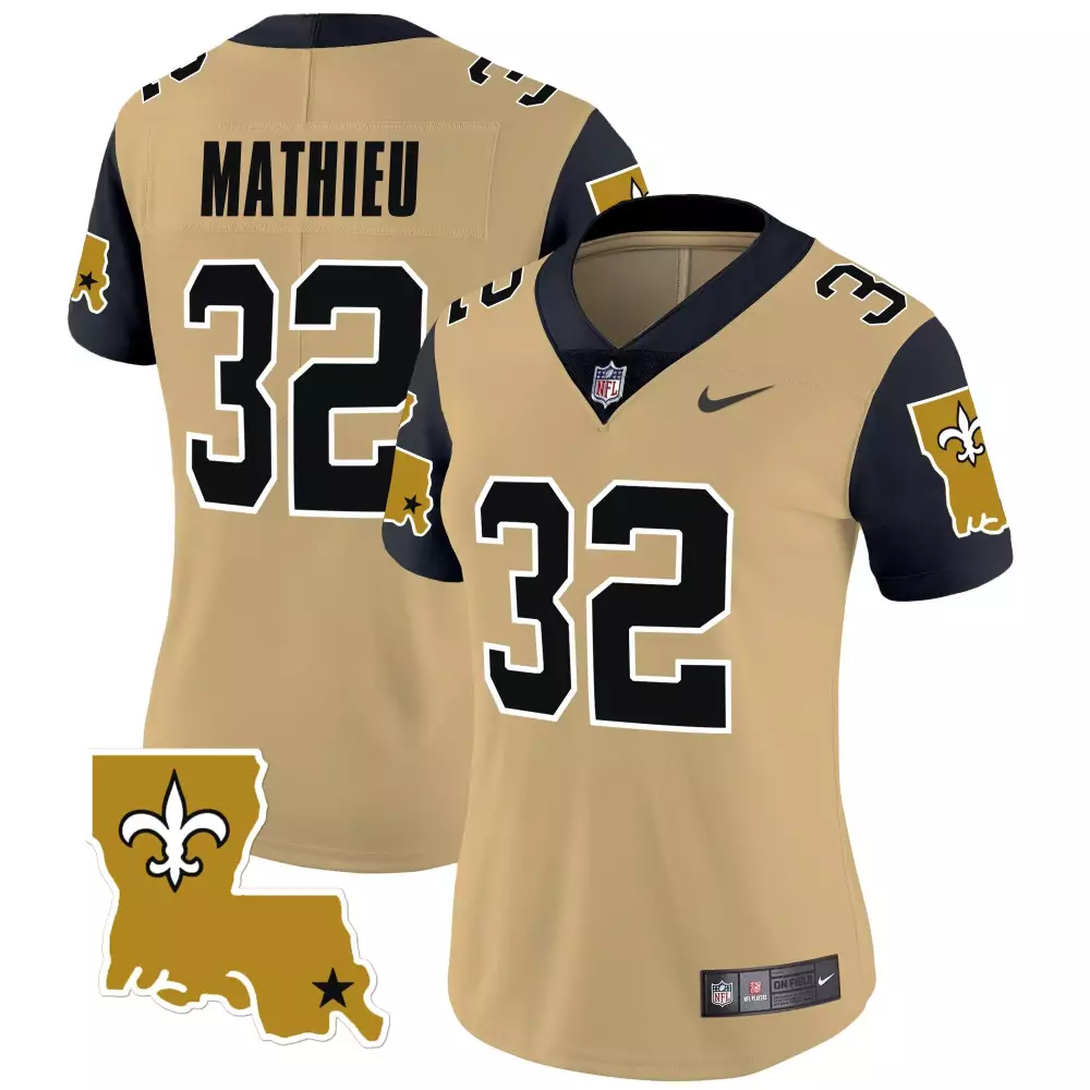 tyrann mathieu gold womens new orleans saints 1987 legacy vapor limited jersey v2 all stitched