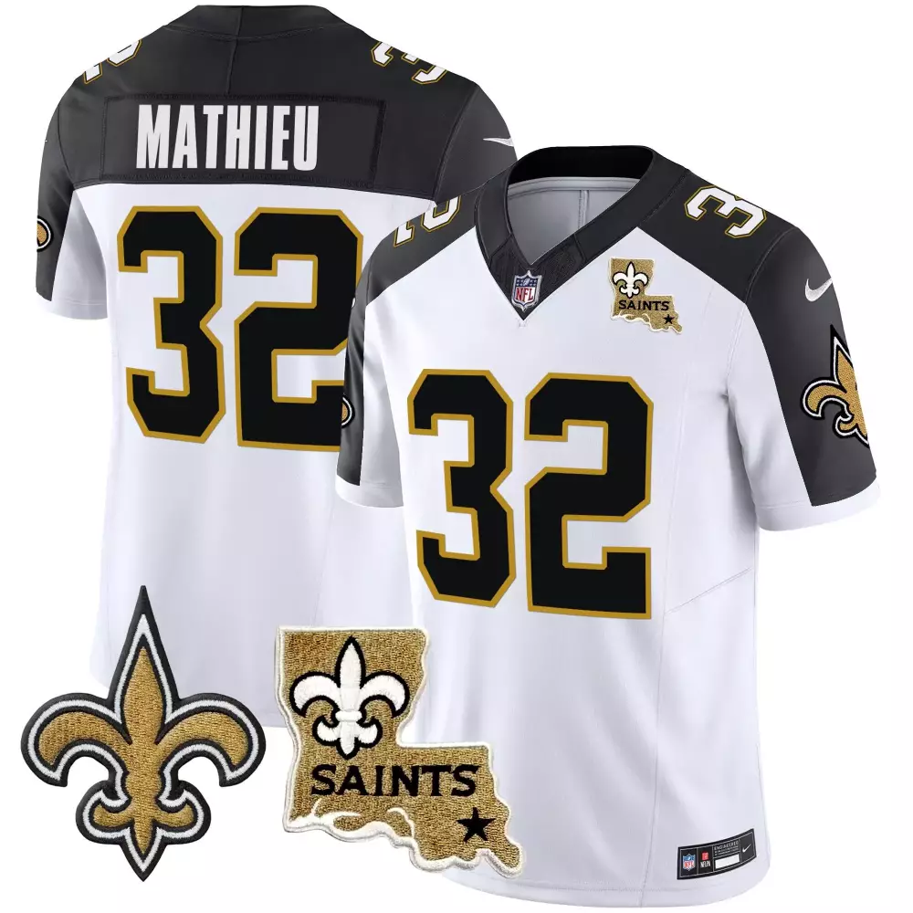 tyrann mathieu inverted mens new orleans saints vapor limited jersey new orleans patch all stitched