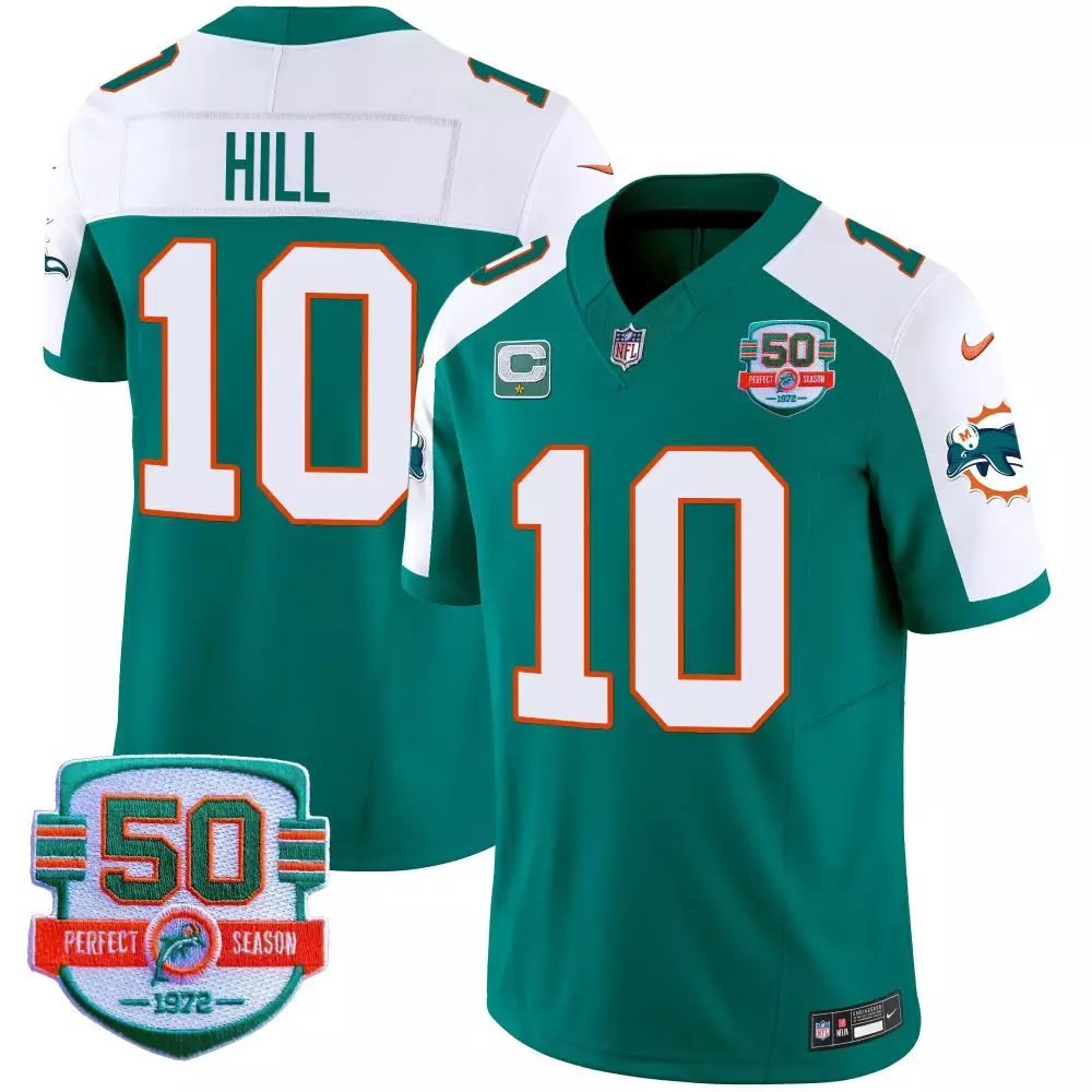 tyreek hill aqua alternate mens miami dolphins throwback vapor jersey v2 all stitched