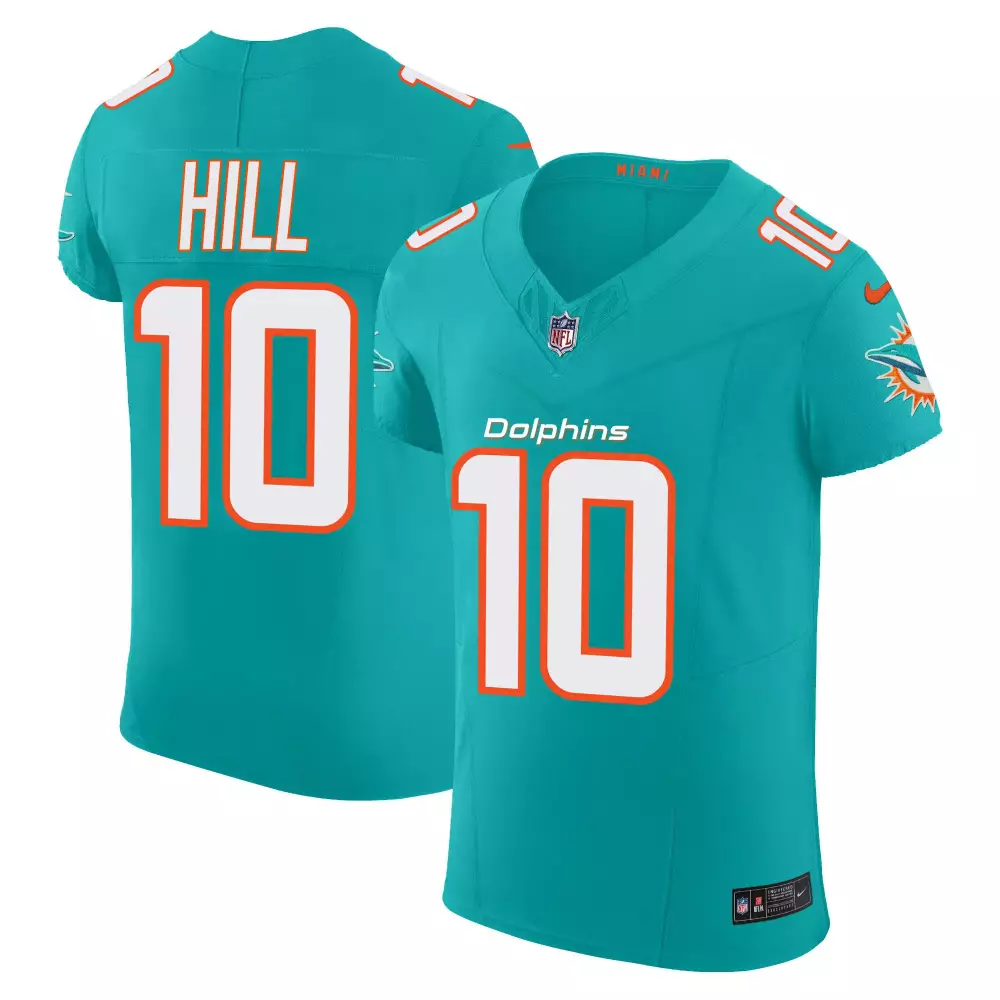 tyreek hill aqua mens miami dolphins throwback shula 347 patch vapor jersey all stitched