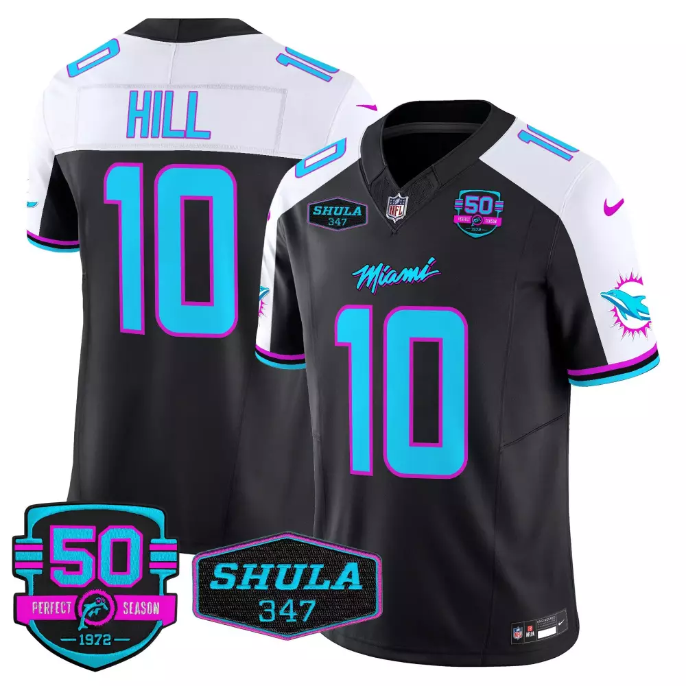 Tyreek Hill Miami Dolphins Black Alternate Vapor Limited Jersey | Miami Vice V4 Stitched Fan Gear for Men, Women & Youth