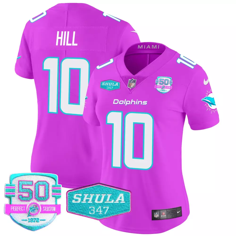 tyreek hill pink mens miami dolphins miami vice vapor limited jersey v2 all stitched