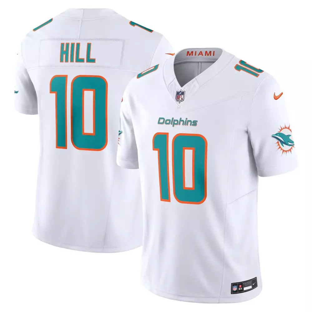 tyreek hill white mens miami dolphins vapor limited jersey all stitched