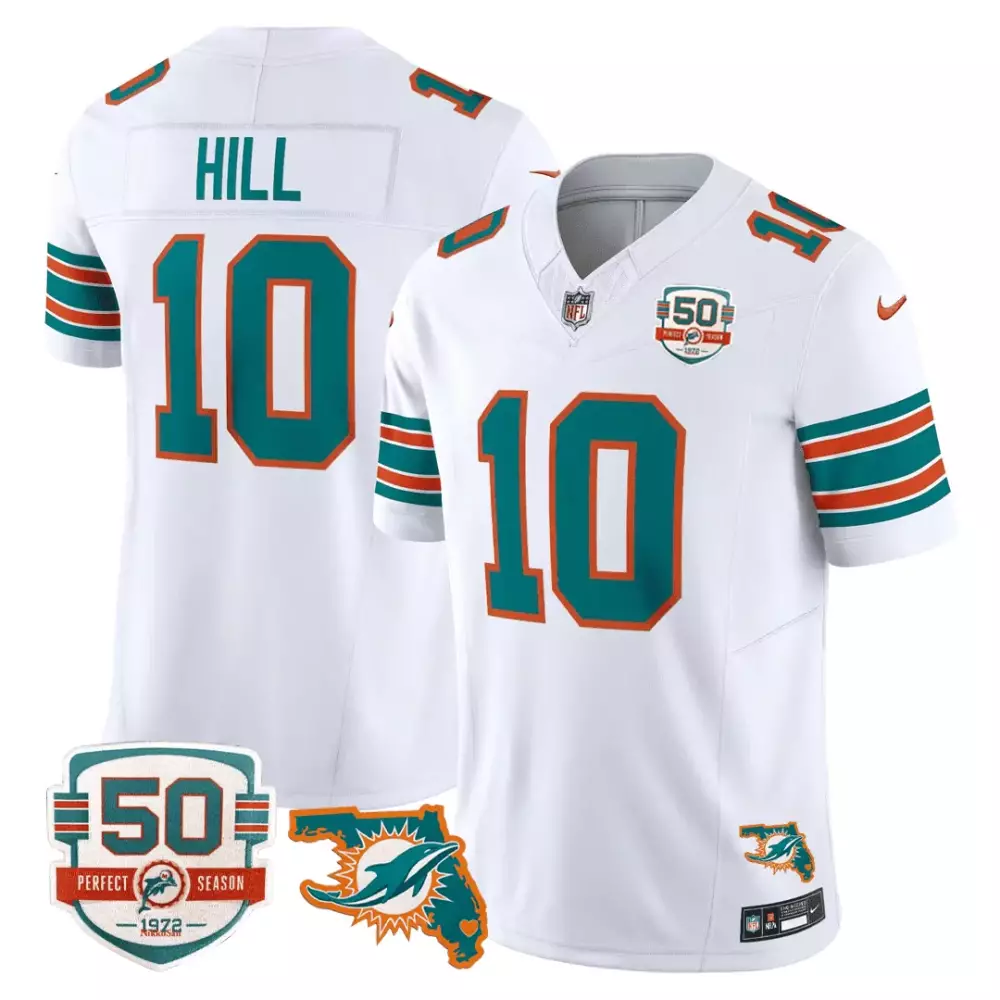 tyreek hill white mens miami dolphins vapor limited jersey all stitched