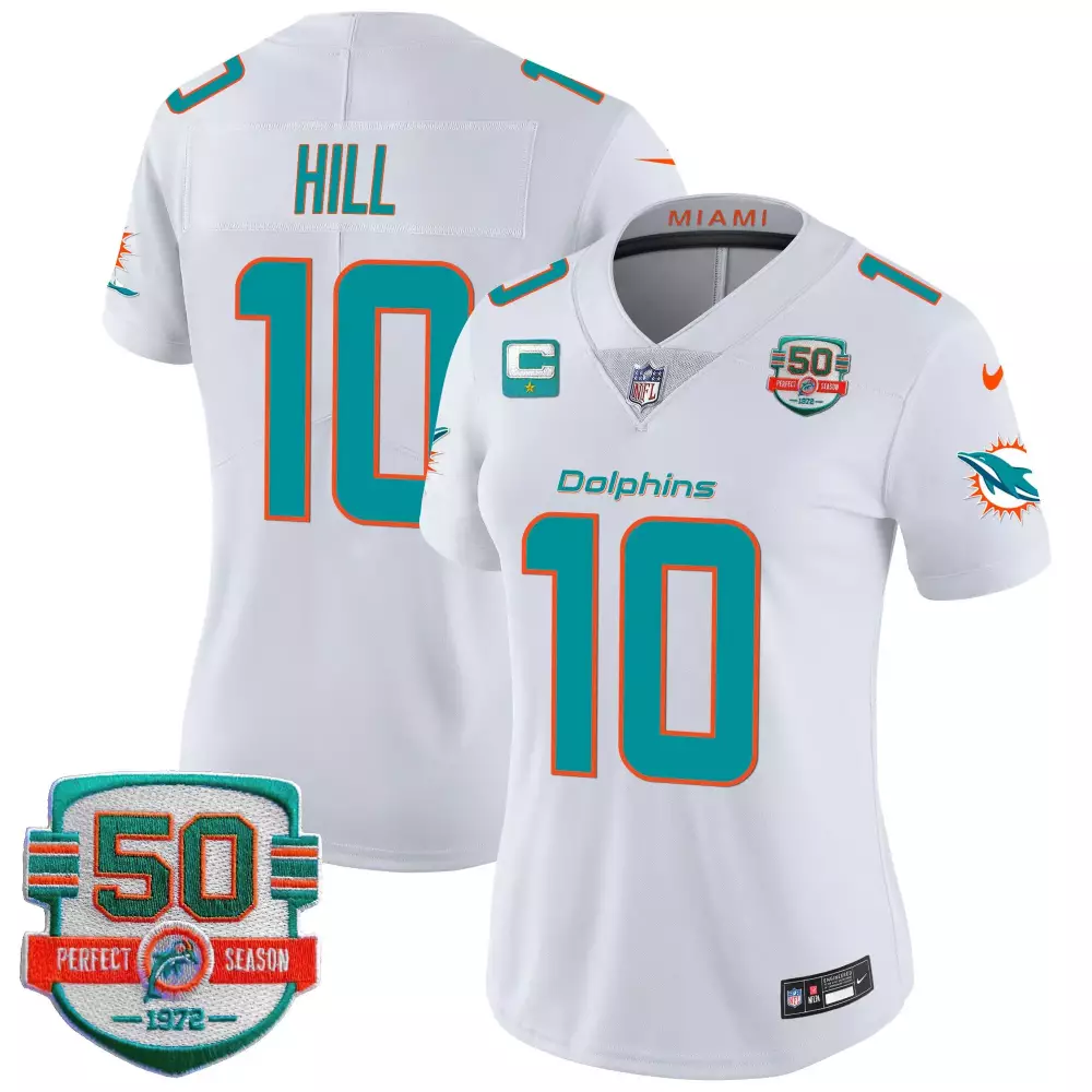 tyreek hill white mens miami dolphins vapor limited jersey all stitched