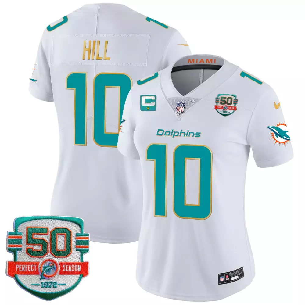 tyreek hill white mens miami dolphins vapor limited jersey all stitched