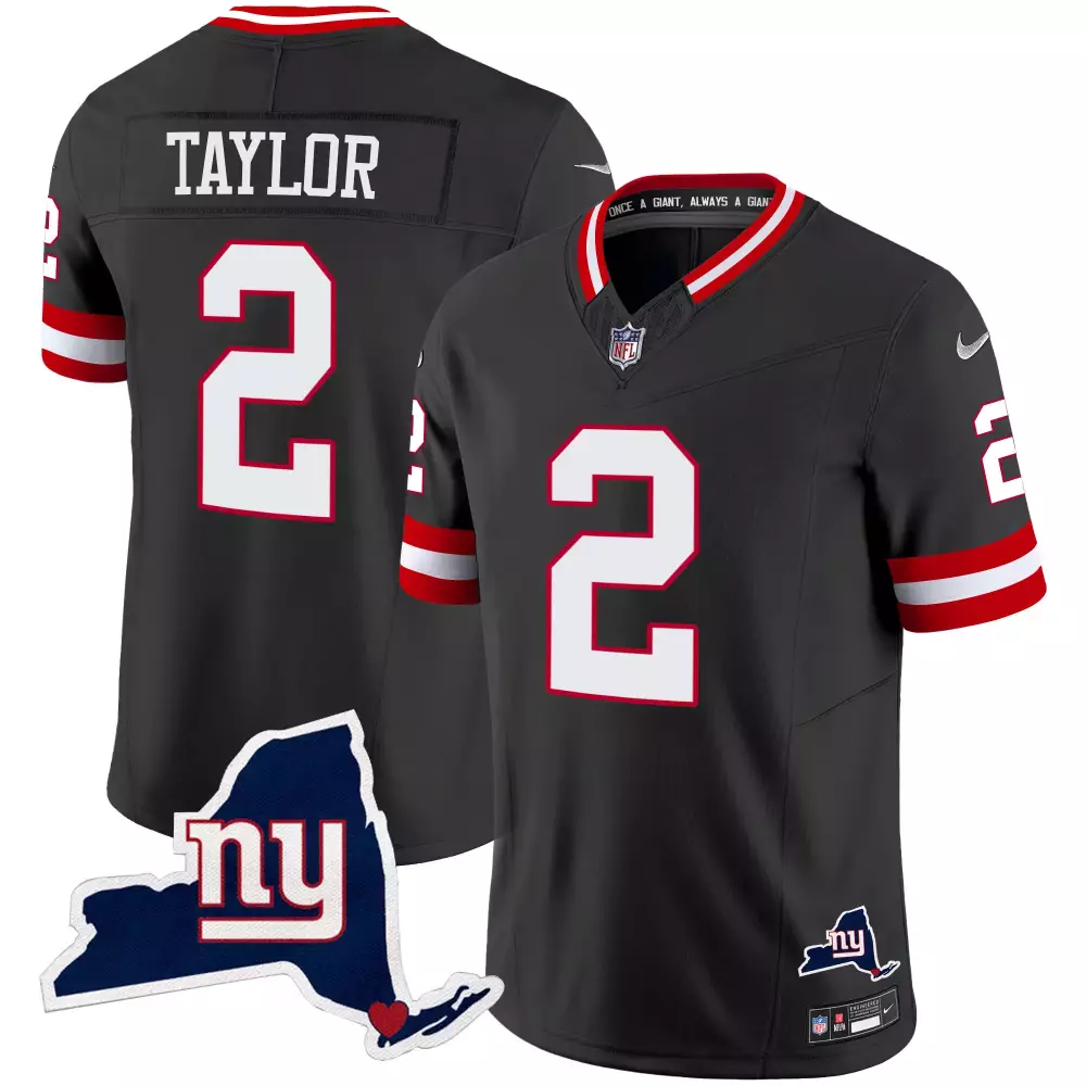 tyrod taylor black alternate mens new york giants new york state map patch limited jersey v2 all stitched