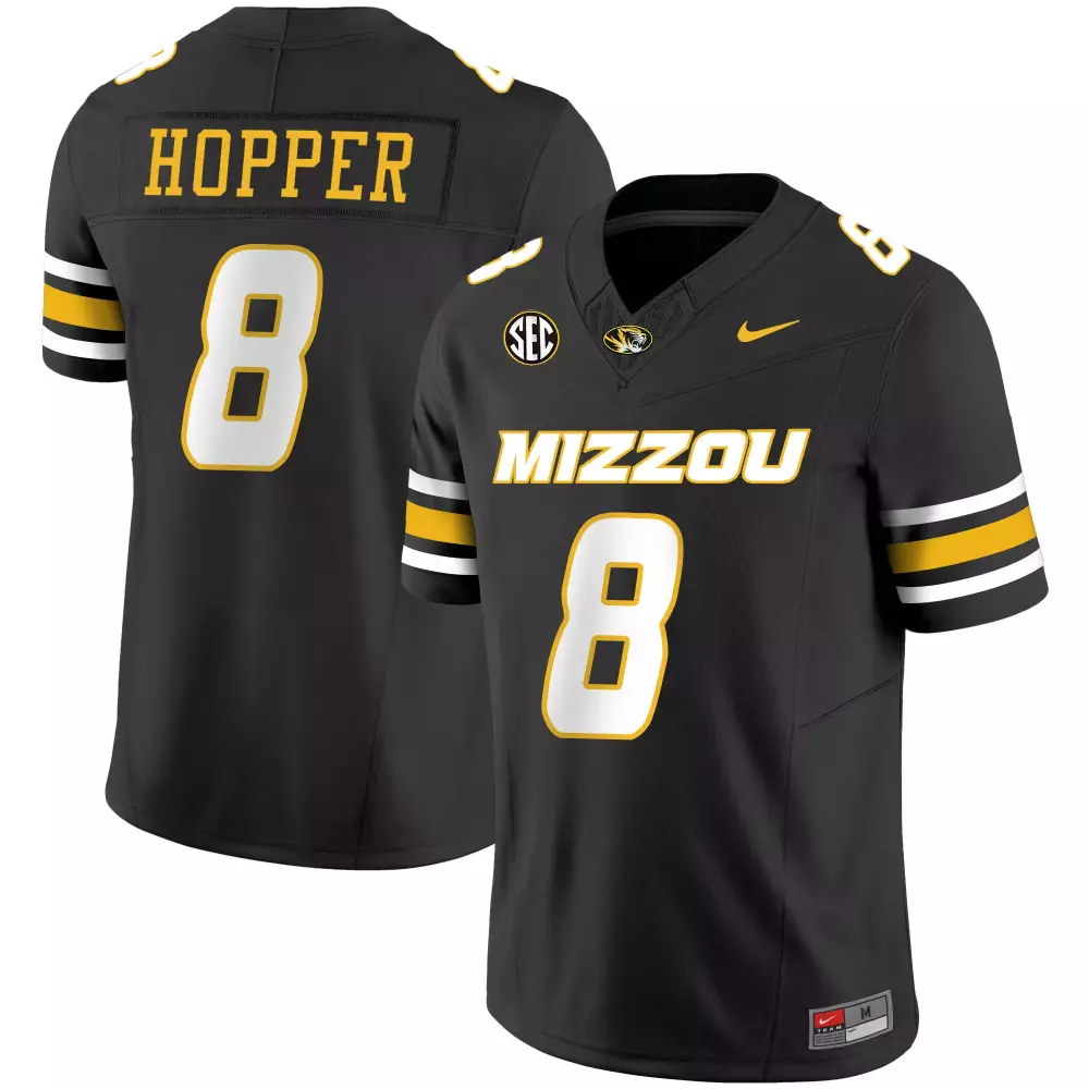 tyron hopper black limited womens missouri tigers gold vapor jersey all stitched