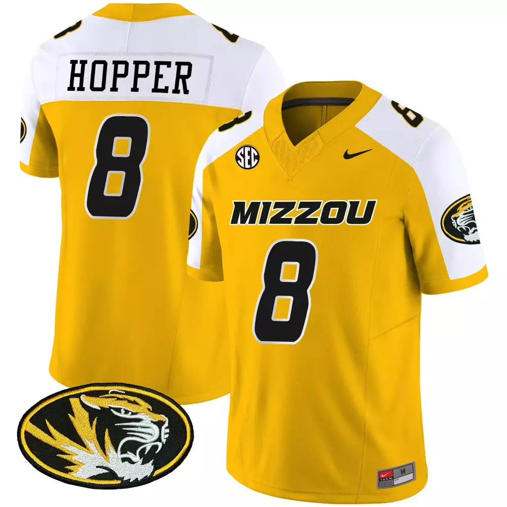 tyron hopper black limited womens missouri tigers gold vapor jersey all stitched