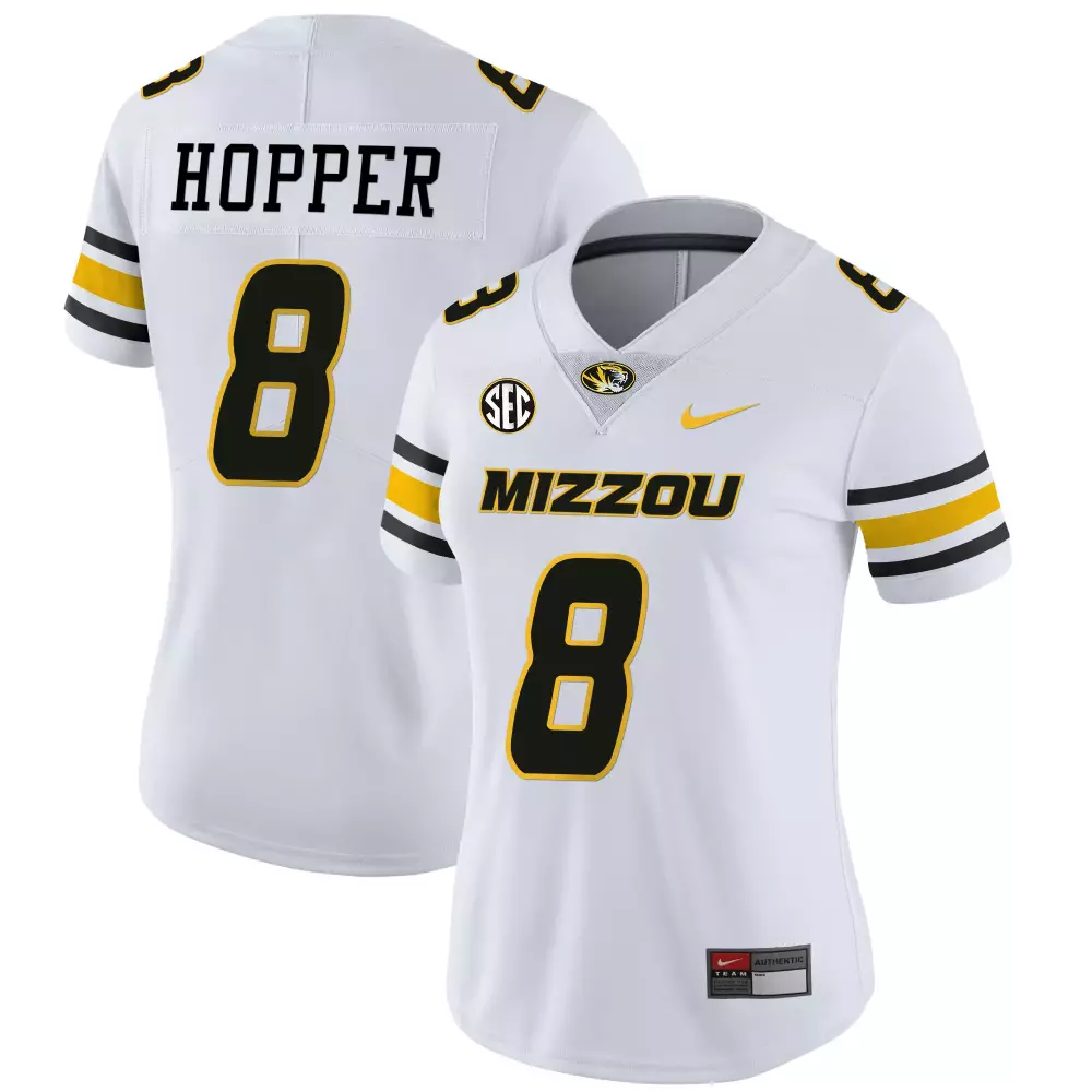 tyron hopper white womens missouri tigers vapor limited jersey all stitched