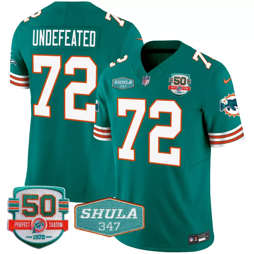 undefeated aqua mens miami dolphins miami vice vapor limited jersey v4 all stitched