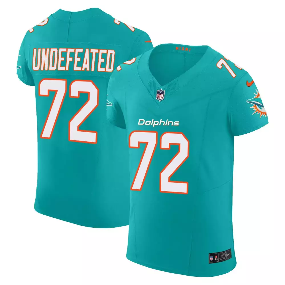 undefeated aqua mens miami dolphins miami vice vapor limited jersey v4 all stitched