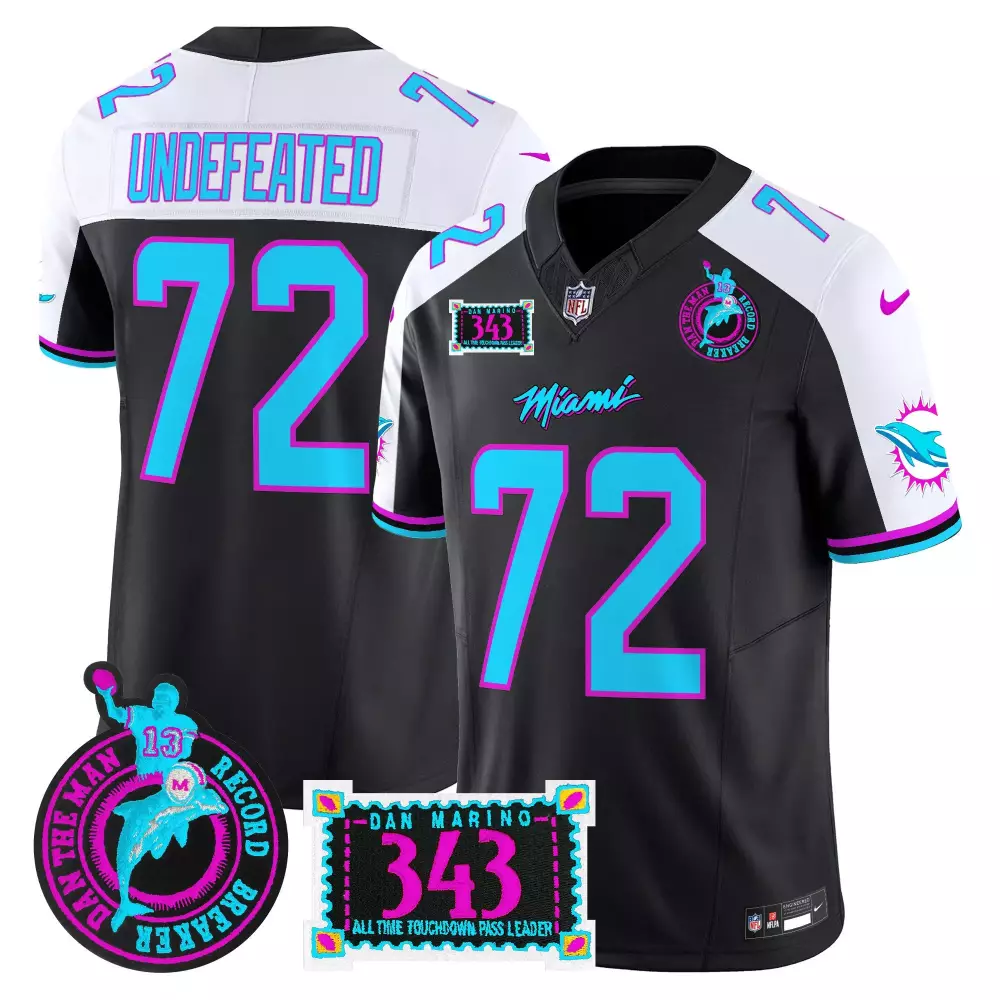 undefeated aqua womens miami dolphins miami vice vapor limited jersey v2 all stitched