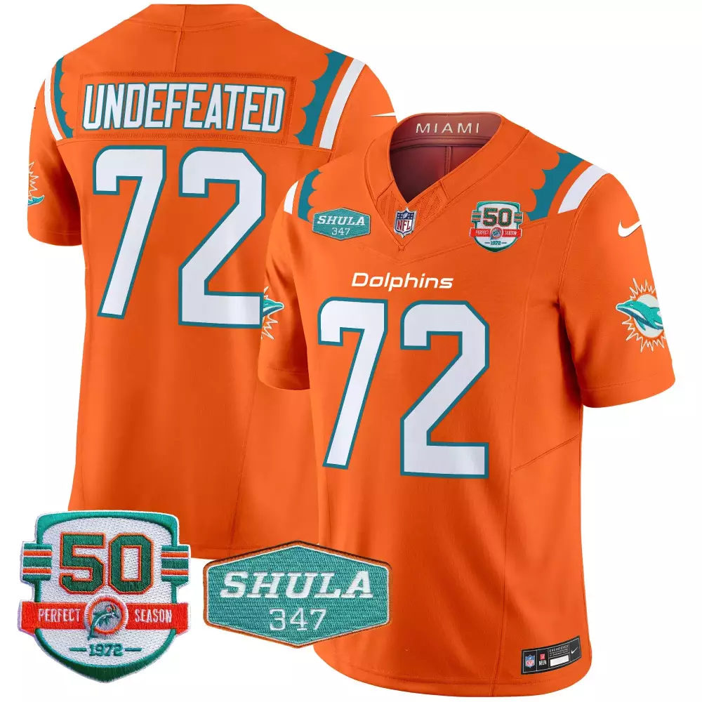 undefeated black mens miami dolphins throwback shula 347 patch vapor jersey all stitched