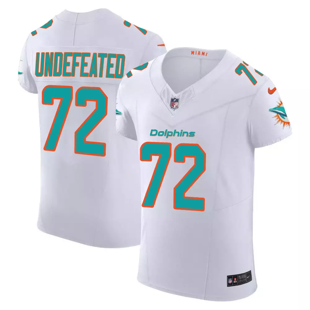 undefeated white mens miami dolphins miami vice vapor limited jersey v4 all stitched