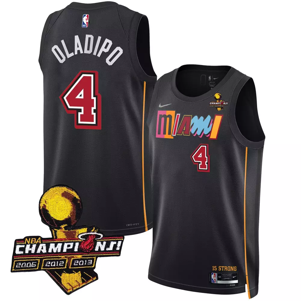 victor oladipo black limited mens miami heat 3time champions patch collection jersey all stitched