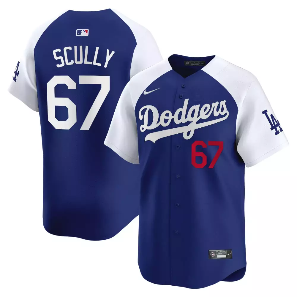 Vin Scully 2024 Dodgers Vapor Premier Limited Jersey | Stitched Fan Gear | For Men, Women & Youth