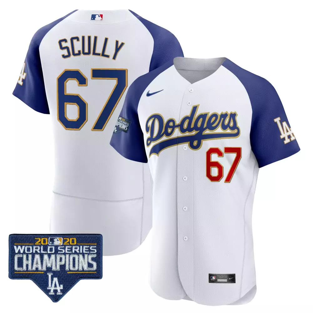Vin Scully Dodgers World Series Champions Jersey | Alternate White | Limited Edition Fan Gear | For Women | For Men, Women & Youth