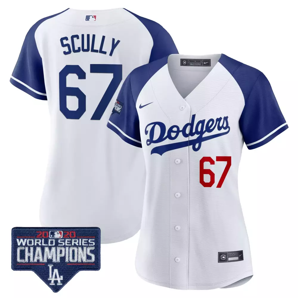 Vin Scully Dodgers World Series Champions Jersey | Alternate White | Limited Edition Fan Gear | For Women | For Men, Women & Youth