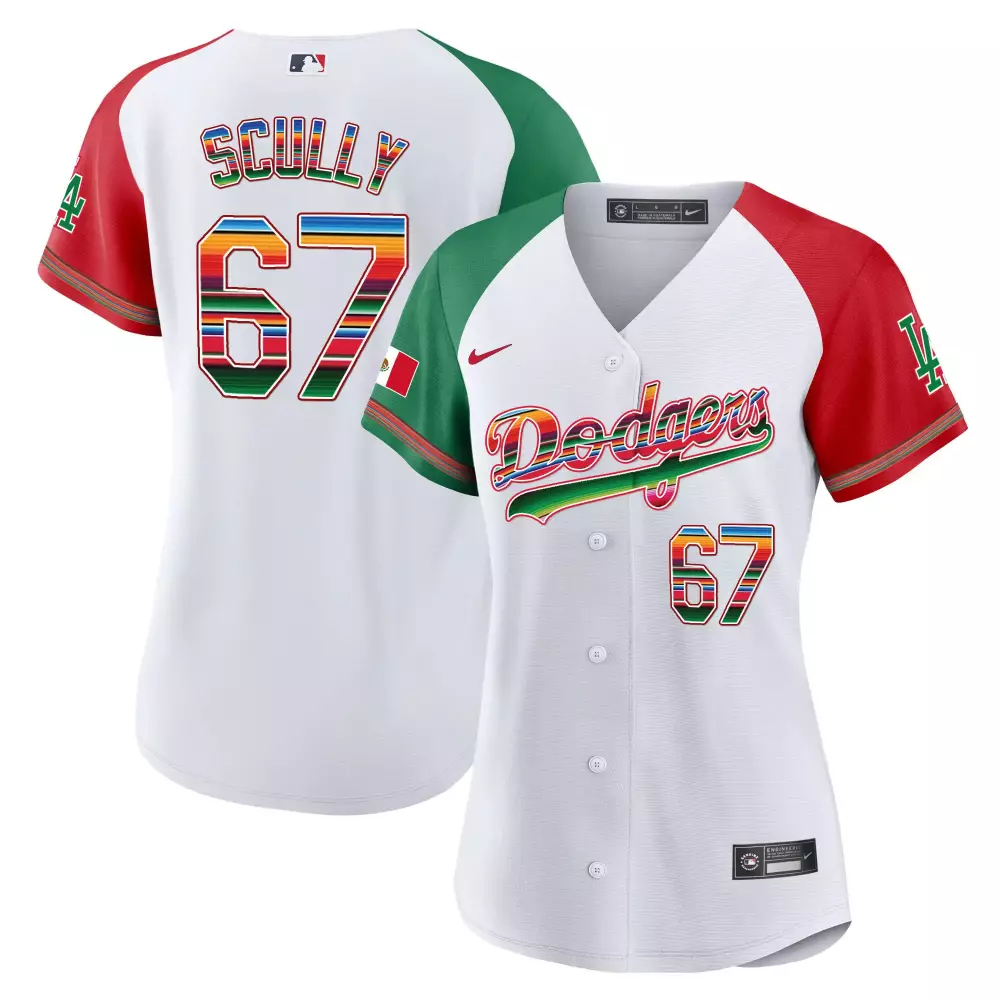 Vin Scully Dodgers Mexico Bald Eagle Vapor Premier Jersey V3 | Limited Edition Printed Fan Gear | For Men, Women & Youth