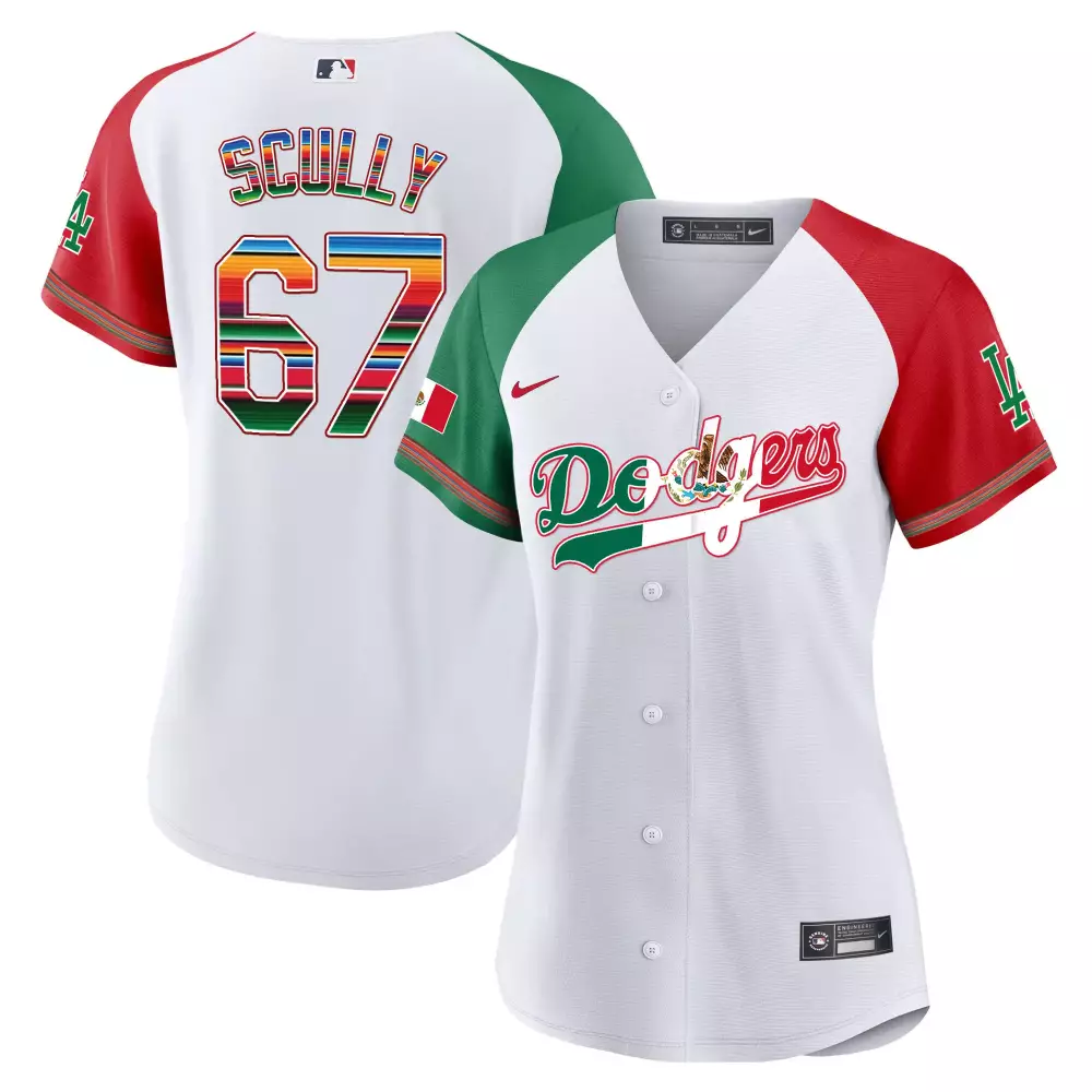 Vin Scully Dodgers Mexico Bald Eagle Vapor Premier Jersey V3 | Limited Edition Printed Fan Gear | For Men, Women & Youth