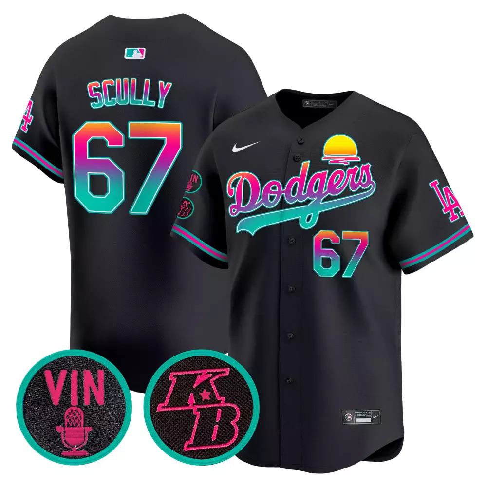 Vin Scully Black Dodgers 2024 City Style Jersey | Vapor Premier Limited V2 | For Men, Women & Youth