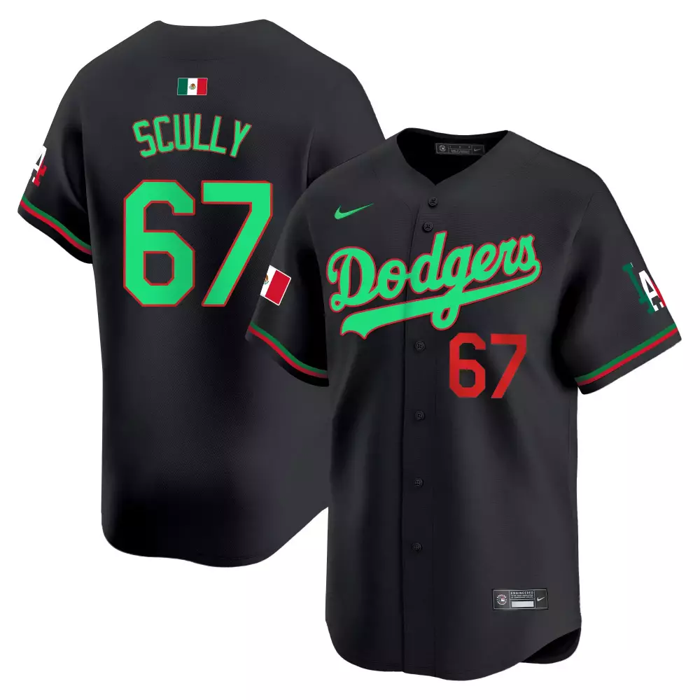 Vin Scully Black Gold Dodgers 2024 World Tour Seoul Series Women's Jersey | Limited Edition Vapor Premier | For Women & Youth