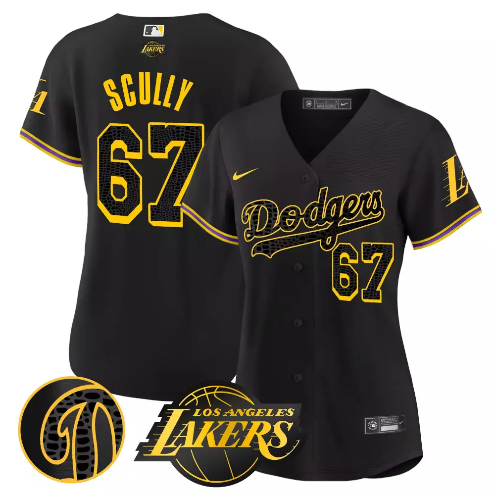 Vin Scully Black Women's Dodgers Armed Forces Day Jersey | Stitched Vapor Premier | Fan Gear for Men, Women & Youth