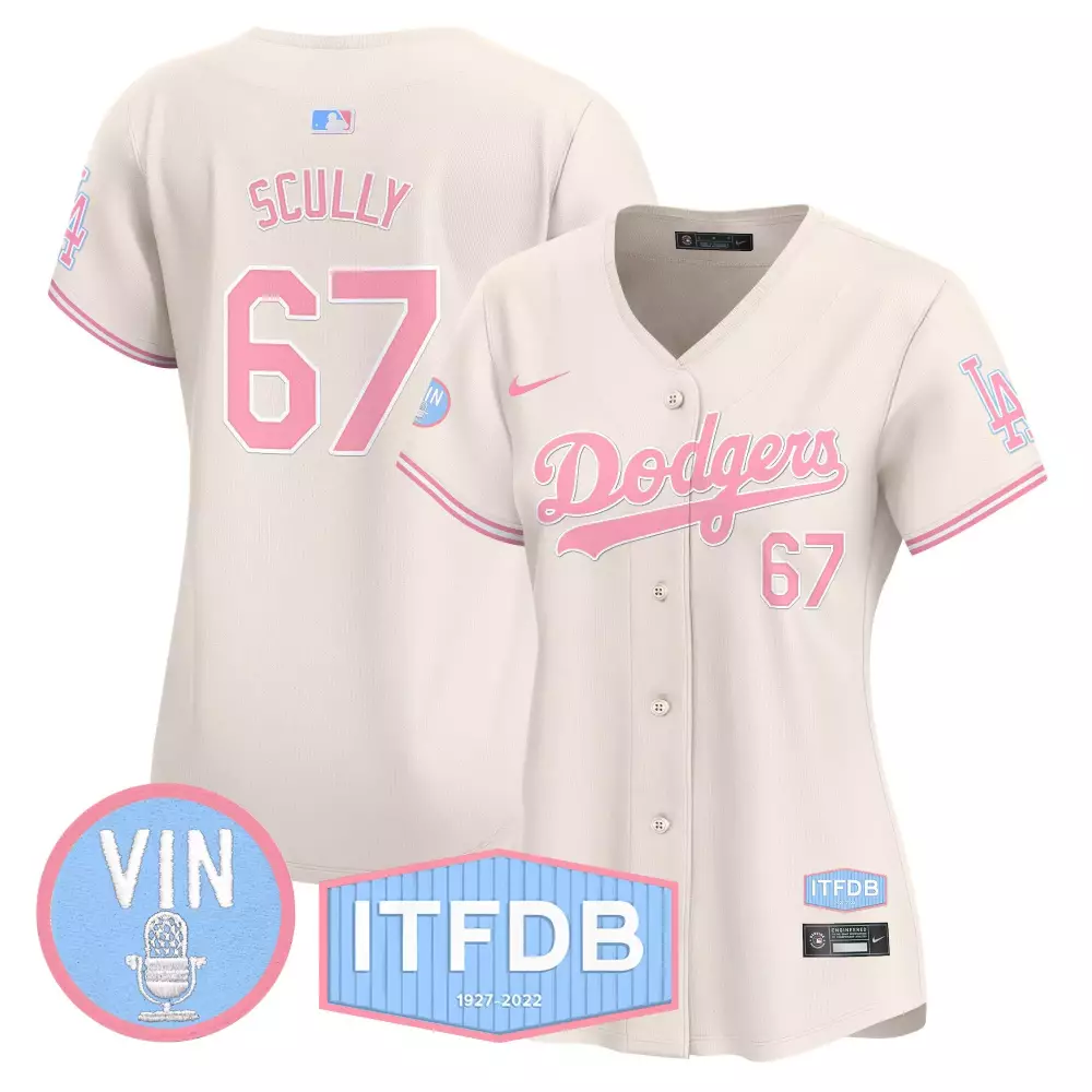 Vin Scully Cream Women's Dodgers Snoop Dogg Vapor Premier Limited Jersey | Stitched Fan Gear | For Men, Women & Youth